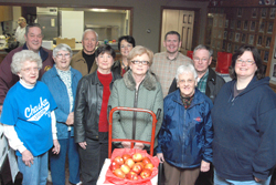 Loading up the apples